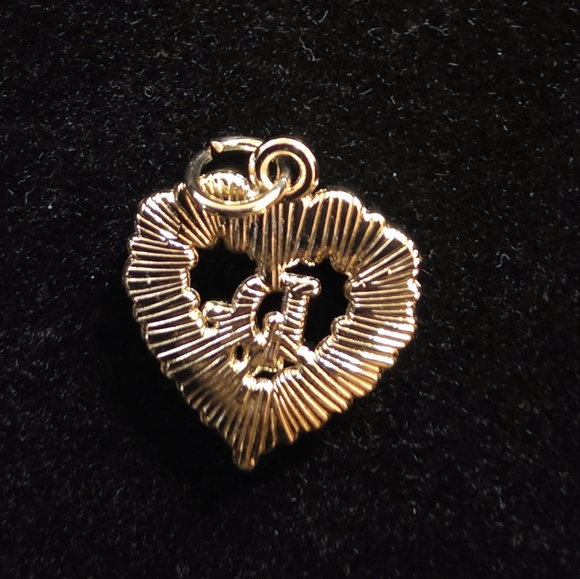 Dior Gold Heart Zipper Pull With Pearl And Crystal Accents - Picture 3 of 5